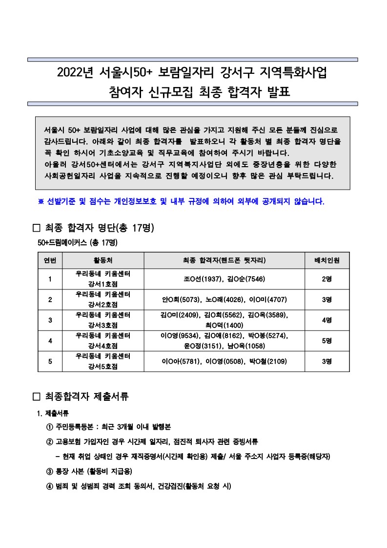 2022년+서울시50%2B보람일자리+강서구+지역특화사업+참여자+신규모집+최종합격자+발표_1.jpg