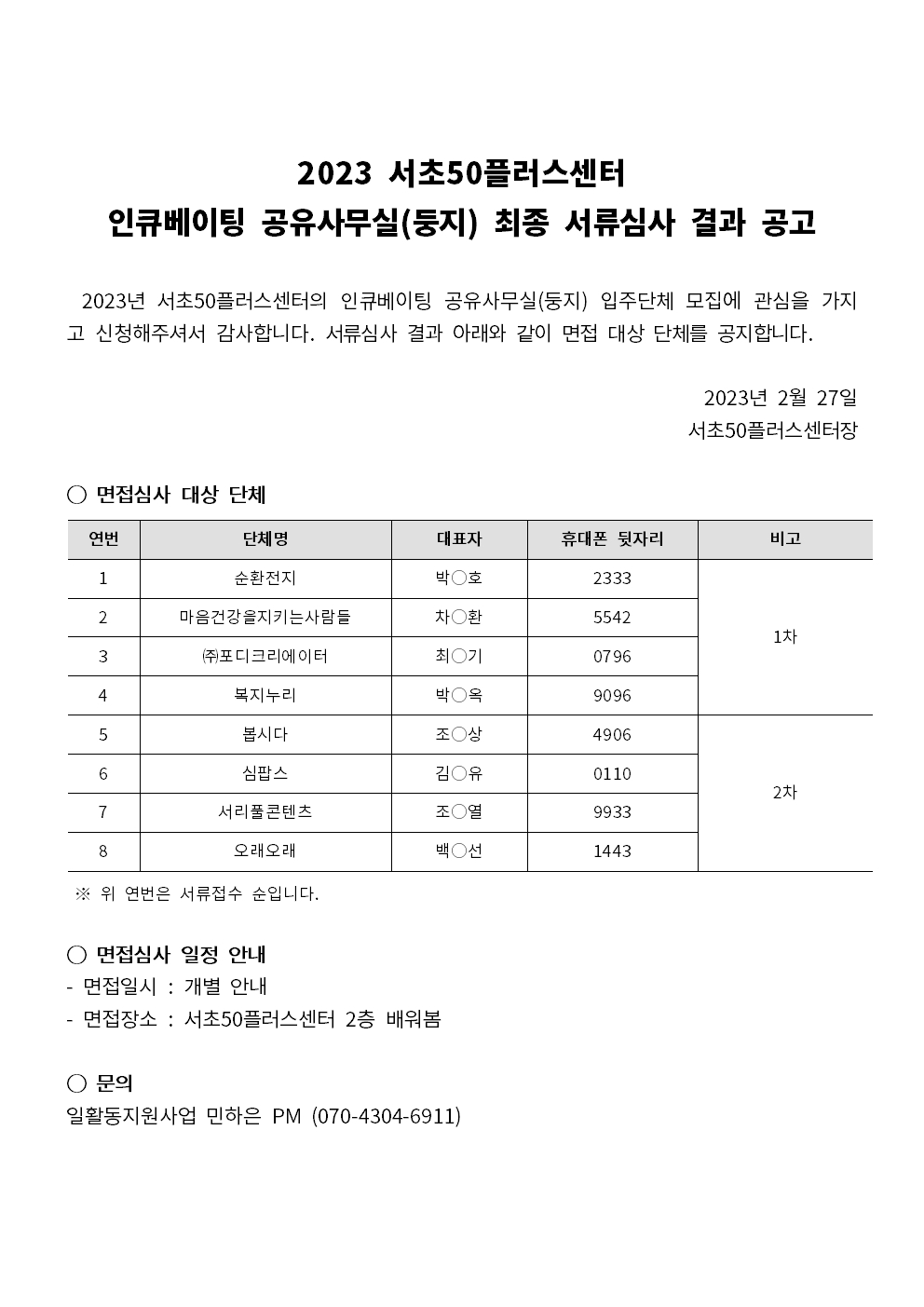 23+인큐베이팅+서류심사+결과+공고문002.jpg