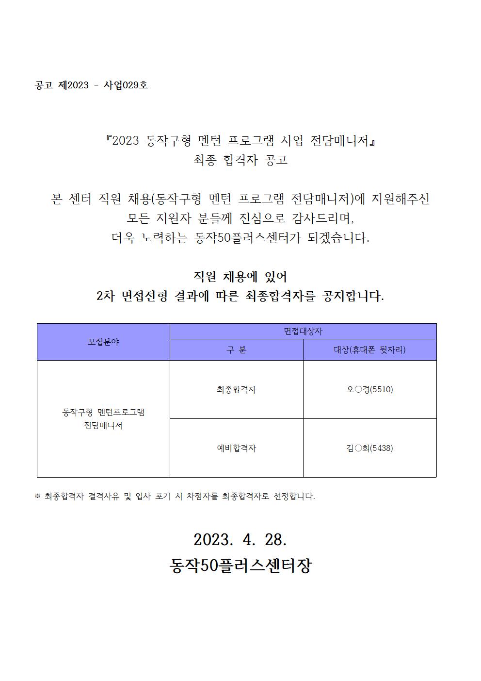 230427_2023+동작구형+멘턴+프로그램+사업전담매니저+최종합격자공지001.jpg